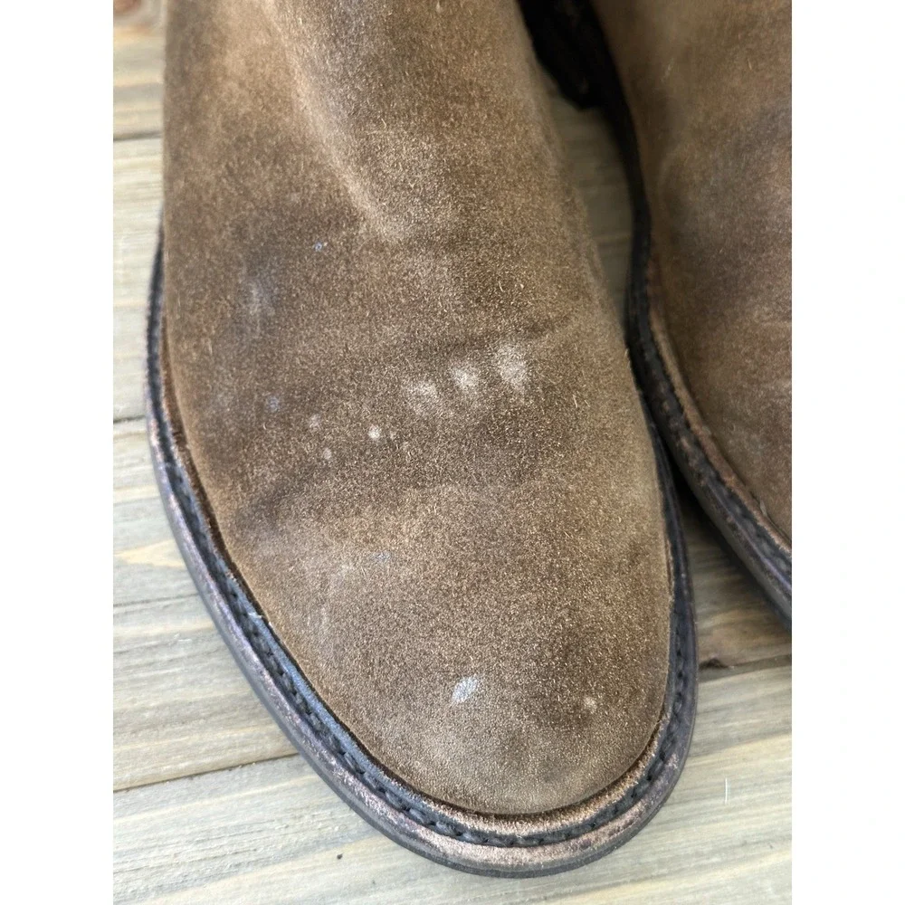 Frye Seth Suede Chelsea Boots Brown Preppy City Men's Size 9 D‎